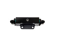 ProTunerz -6AN inline fuel filter with black anodized 6061-T6 billet aluminum body, 30-micron brass filter element, and 1/8 NPT pressure sensor port.