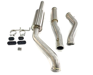 ProTunerz Exhaust Kit 280zx 3" Stainless Steel Nissan Zcar Datsun Turbo Charging Turbo Charge Catback Yback Muffler Resonator Vband l28et l28etoT l28 LSERIES