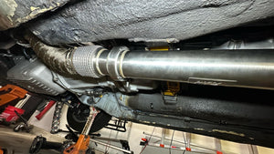 ProTunerz Exhaust Kit 240z 260z 280z 3" Stainless Steel Nissan Zcar Datsun Turbo Charging Turbo Charge Catback Yback Muffler Resonator Vband  Lseries l28 l28et