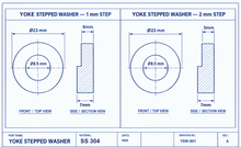 Exhaust Manifold Stainless Yoke Step Washers