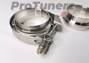 2.75" V-Band Clamp + Flanges / Stainless Steel / Quick Release
